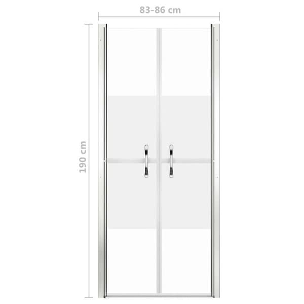 vidaXL Duschdörr ESG Halvfrostad 86x190 cm 148788