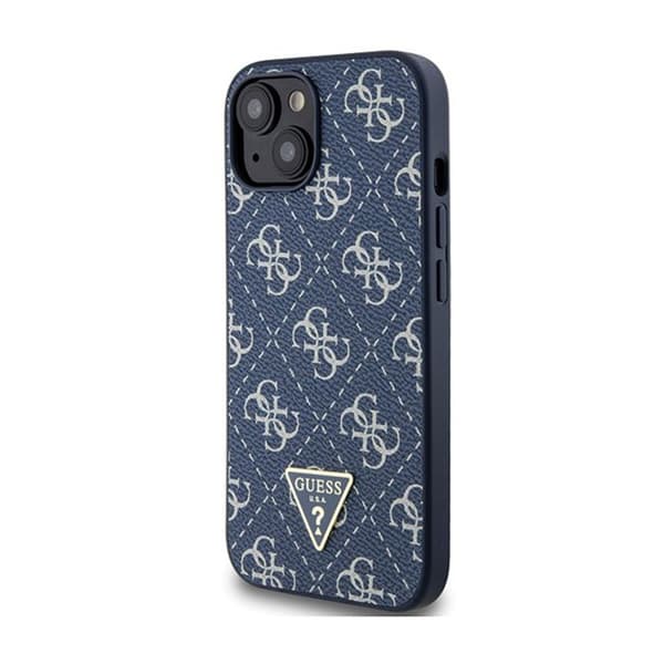 Guess 4G Triangle Metal Logo - Fodral för iPhone 15 Plus (blå)