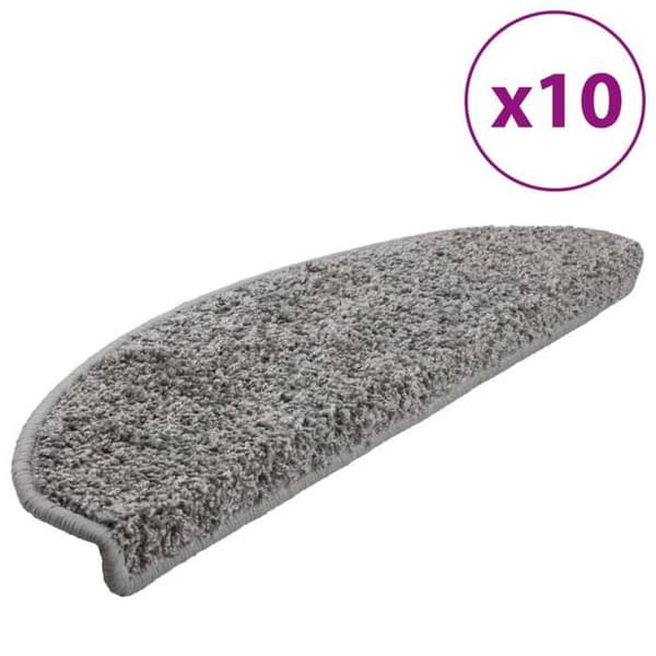 vidaXL Trapptepp 10 delar 65 x 21 x 4 cm Grå Halvcirkelformad Stor 149799