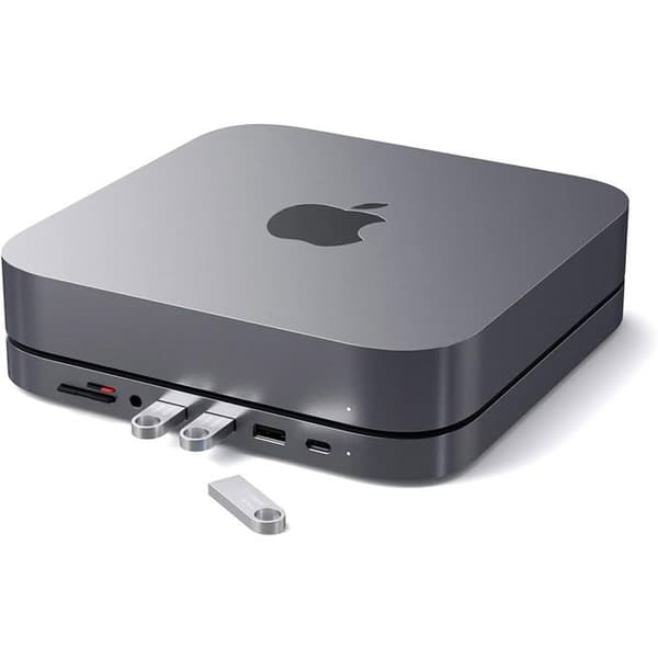 HUB USB-C - SATECHI - Mac Mini - Aluminium - Dockningsstation - Grå