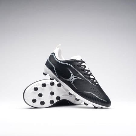 Rugbyskor - Herr - GILBERT - BOOT CAGE TORQ MSX - Svart/Vit - Moulded studs