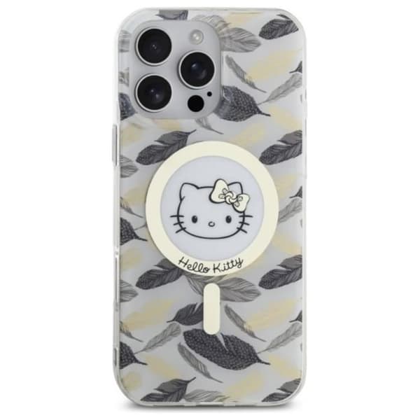 Coque - Hello Kitty - iPhone 16 Pro Max - Gyllene löv - Vit - MagSafe