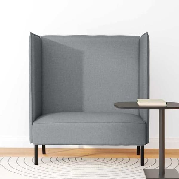 Soffa med Högt Ryggstöd Grå 109 x 56 x 121 cm tyg