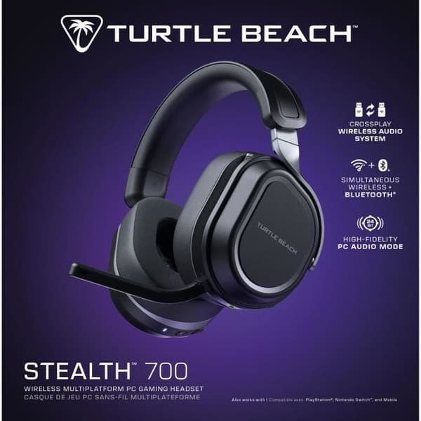 Trådlöst spelheadset för flera plattformar - TURTLE BEACH - Stealth 700PC (Gen3) - Svart