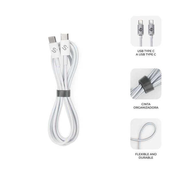USB-C till USB-C-kabel - SUBBLIM - Snabbladdning 100 W - Cable Plus 100W DC - E-Marker chip