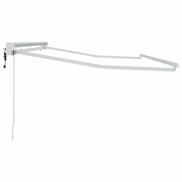 vidaXL Justerbart Markisram Vit 4 x 2 m Stål 42002534