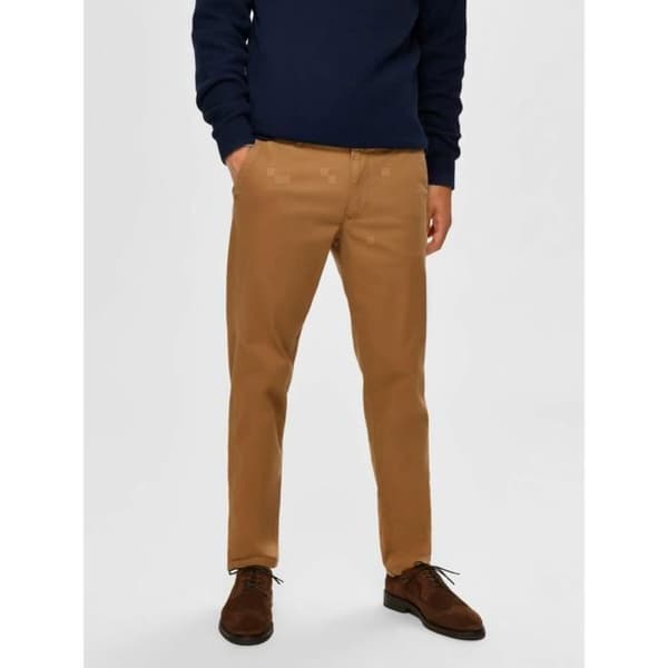 Selected Miles flex slim chino byxor - hermelin - 30x34