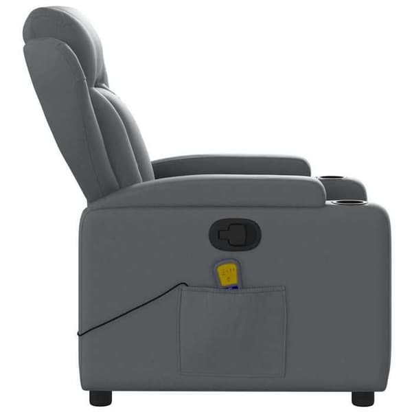 vidaXL Liggande massagestol Grå konstläder 372437