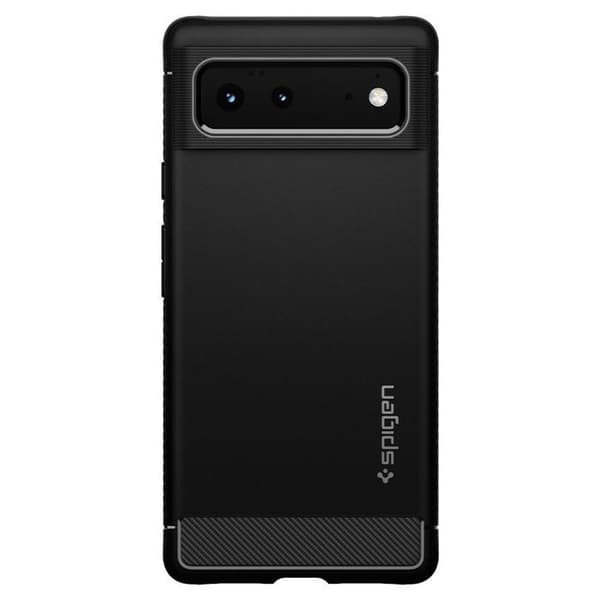Fodral - SPIGEN - Google Pixel 6 - Svart - Flexibelt silikon - Air Cushion™