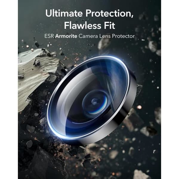 Objektivskydd - ESR - iPhone 16/15/14 Pro Max - Härdat glas - 2 Pack - Svart