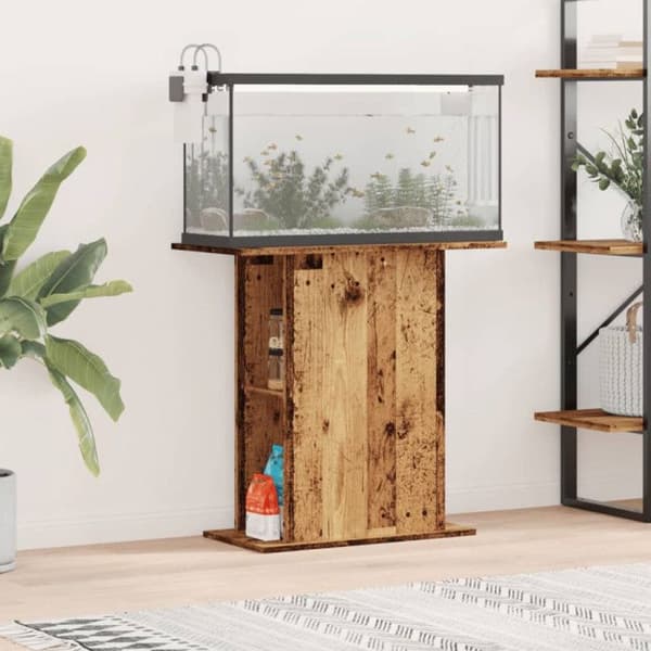 Akvarieunderlag - Gamla trä - 36x75x72,5 cm - Ingenjörsträ - Lätt montering