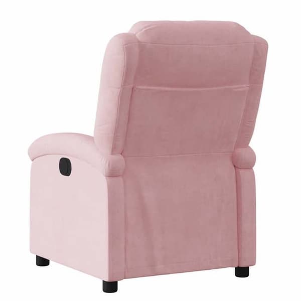 vidaXL Recliner Stol Rosa Sammet 371801