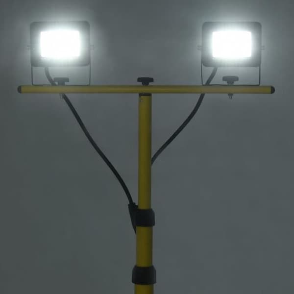 vidaXL LED-projektor med stativ 2x20 W Kallvit
