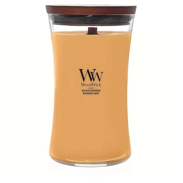 Stora ljus - Trä, Gul glas - WoodWick - 2654084E