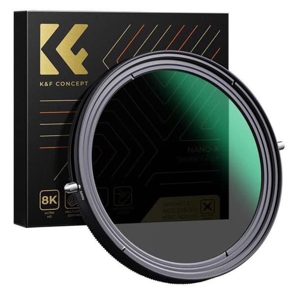 Filter 2 i 1 - K&F CONCEPT - Nano‑X 82mm - CPL + variabel ND (ND2‑ND32) - Anti‑X - Multilagerbeläggning