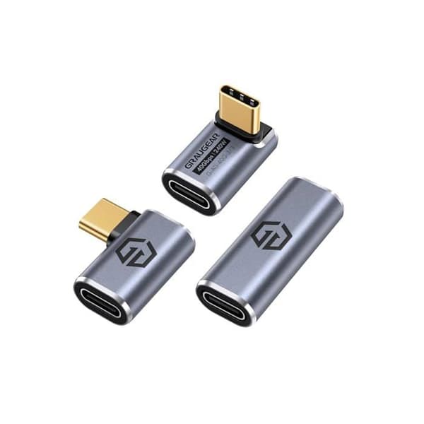 USB-C-adapter - GRAUGEAR - 3-pack - USB 4.0 - 40 Gbit/s - Laddning 240 W