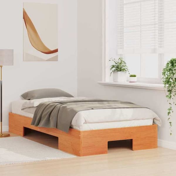 vidaXL Sängram Brun 75 x 190 cm 873057