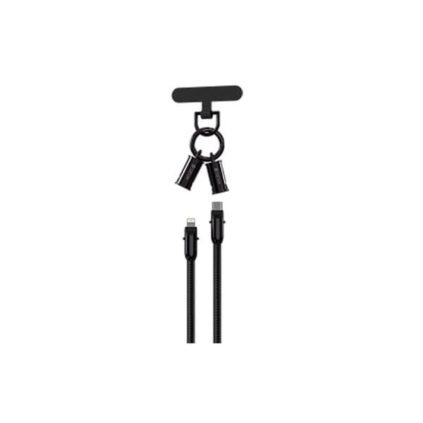 Lanyard till handled med USB-C Lightning ultra hållbart Devia svart