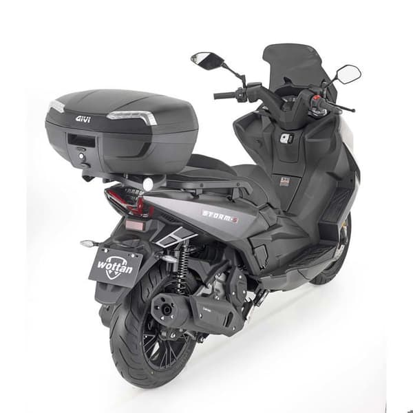 Topcase Monolock GIVI E46 RIVIERA TECH svart rökig 46L E46NT2