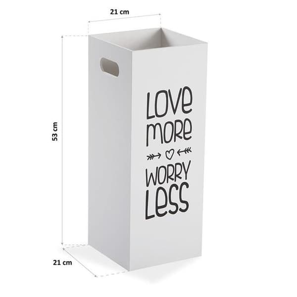 Paraplyställ - VERSA - Fluor - MDF-trä - Vit - 53 x 21 x 21 cm