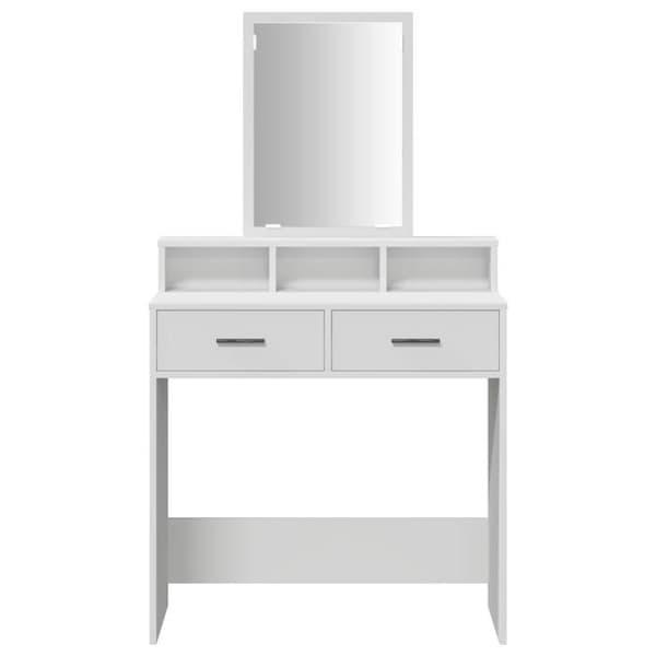 Coiffeuse med lådor Vit 79x41x140 cm