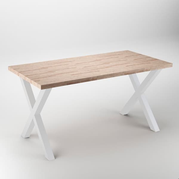 Bordben Cross - Emuca - Vit - Stål - Bredd 695mm