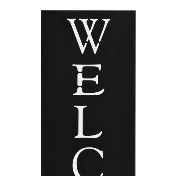 vidaXL Welcome Paraply Stand Steel Black