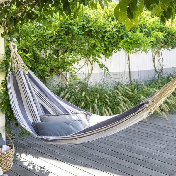 Hammock "Elozio" blå 210x110cm i bomull - Hespéride - Ljusblå