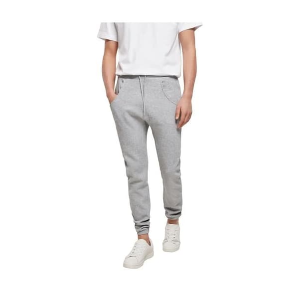 Bygg ditt varumärke Heavy Deep Crotch Sweatpants, Joggingbyxor, Grå chin, M Man