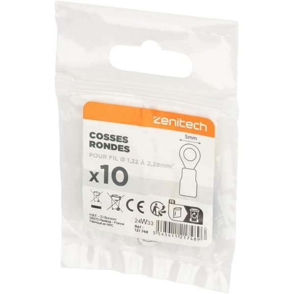 10 runda cossar Ø5mm - Blå - Zenitech