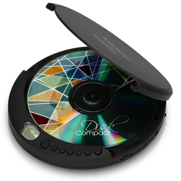 Lenco CD-200 - Bärbar CD-spelare med stötskydd - Svart