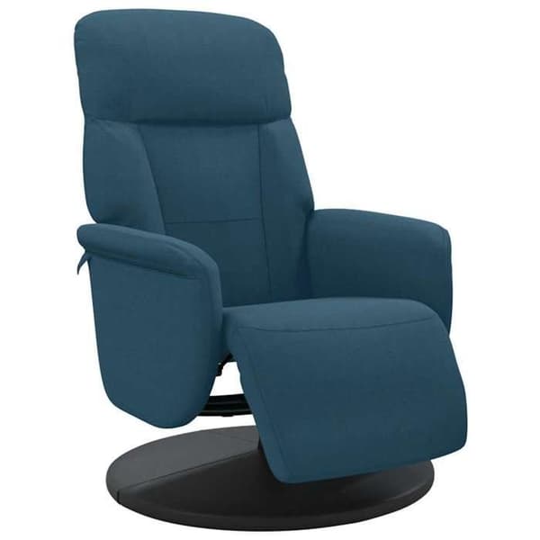 vidaXL Recliner med fotstöd blå sammet 356681