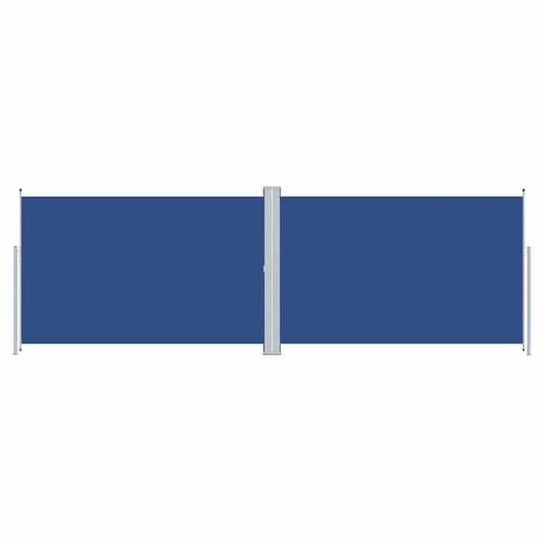 vidaXL Infällbar sidomarkis Blå 200x600 cm 318010