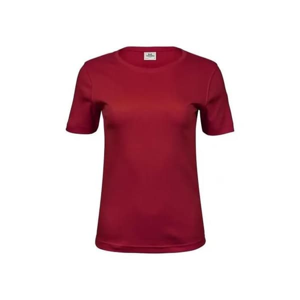 T-shirt dam Tee Jays Interlock - djup röd