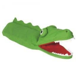 Docka - GOKI - Krokodil - L = 39 cm - Trä och tyg - Grön