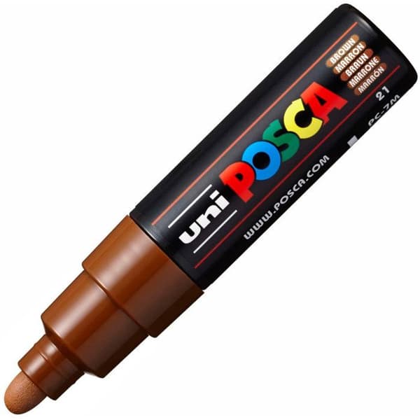 Marqueur - POSCA - PC7M - Brun - Stor konisk spets - Opaque