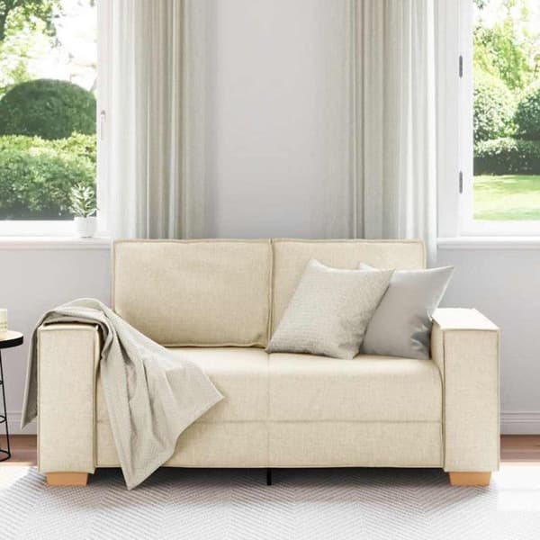 Soffa för 2 personer i linne 120 cm