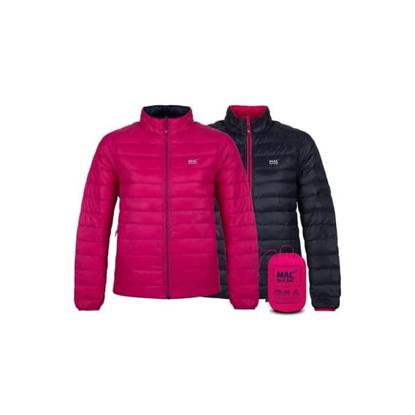 Doudoune dam Mac In A Sac - fuchsia/marinblå