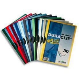 Presentationspärmar i PVC DURACLIP - DURABLE - Svart - Kapacitet 30 ark