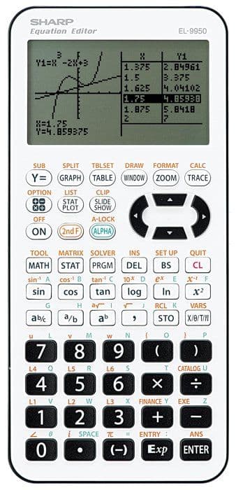 SHARP EL-9950 - Pocket finansiell kalkylator, 22 siffror, 8 rader, 4 batterier
