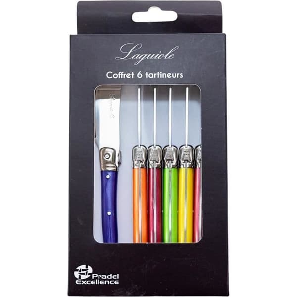 Coffret med 6 smörknivar Laguiole Pradel