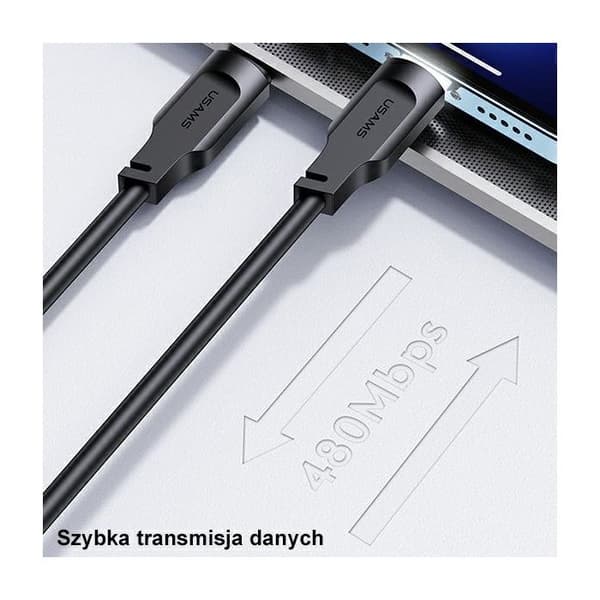USAMS USB-C till Lightning-kabel 1,2 m, snabbladdning, grön