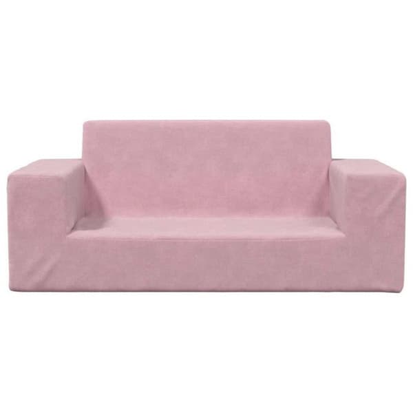 Barnsoffa för 2 personer Rosa Mjuk Plysch