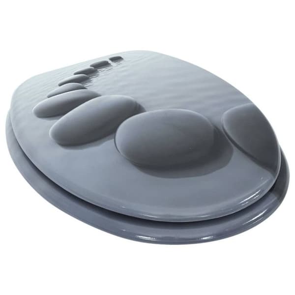 vidaXL Toalettsits MDF Soft Close Lock Stones