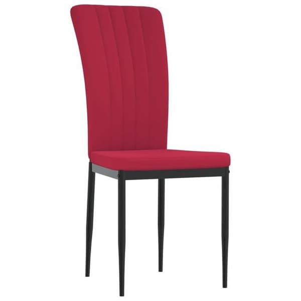 vidaXL Matstolar set om 2 Vinröd Sammet, matstol, soffstol, sidostol, stol 326098