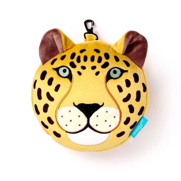 Resefiltkudde 2-i-1 - leopard Puckator Relaxeazzz