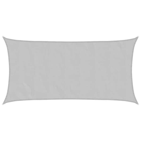 vidaXL Ljusgrå skuggduk 7x4 m 100% polyester oxford 4000553