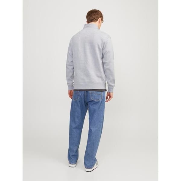 Sweatshirt 1/4 zip Jack & Jones Bradley - ljusgrå melange
