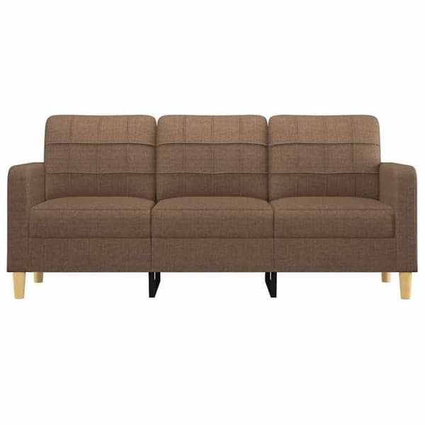 vidaXL 3-sits soffa Brun 180 cm Tyg 359102
