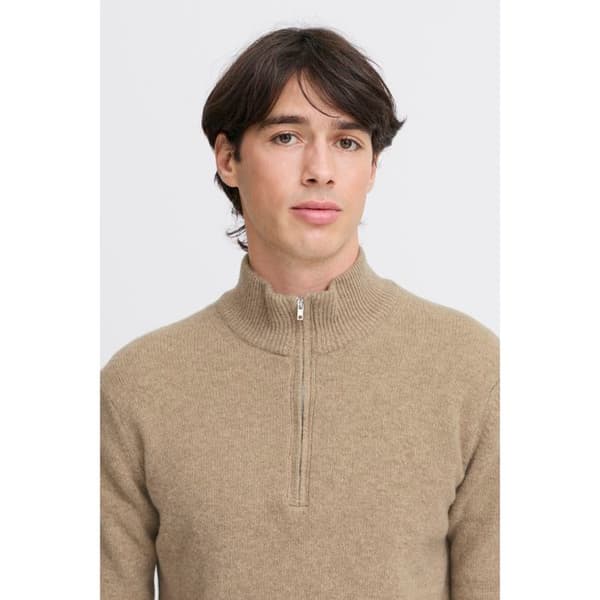 Pull tröja i lammull halv-zip Casual Friday Karl
